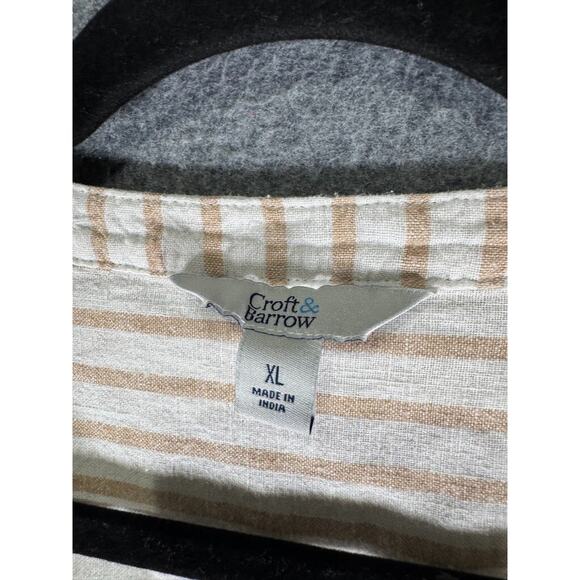 Croft & Barrow Blouse Women XL Long Sleeve Tunic‎ Striped Staple Essential Relax - Picture 2 of 6